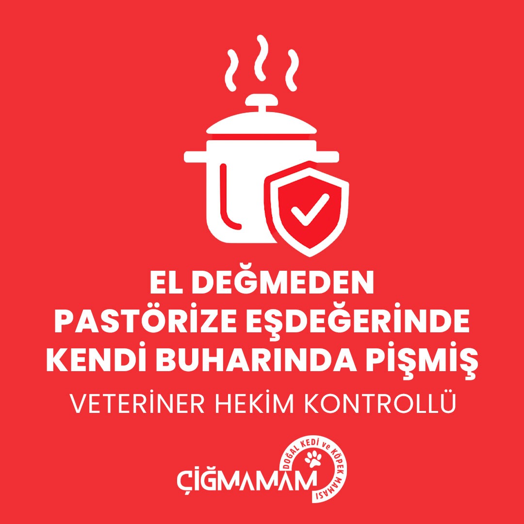 Çiğmamam Kavurma Pişmiş BARF Köpek Maması 12 Kg (24x500 Gr) – Tahılsız, Katkısız, Türkiye’de İlk