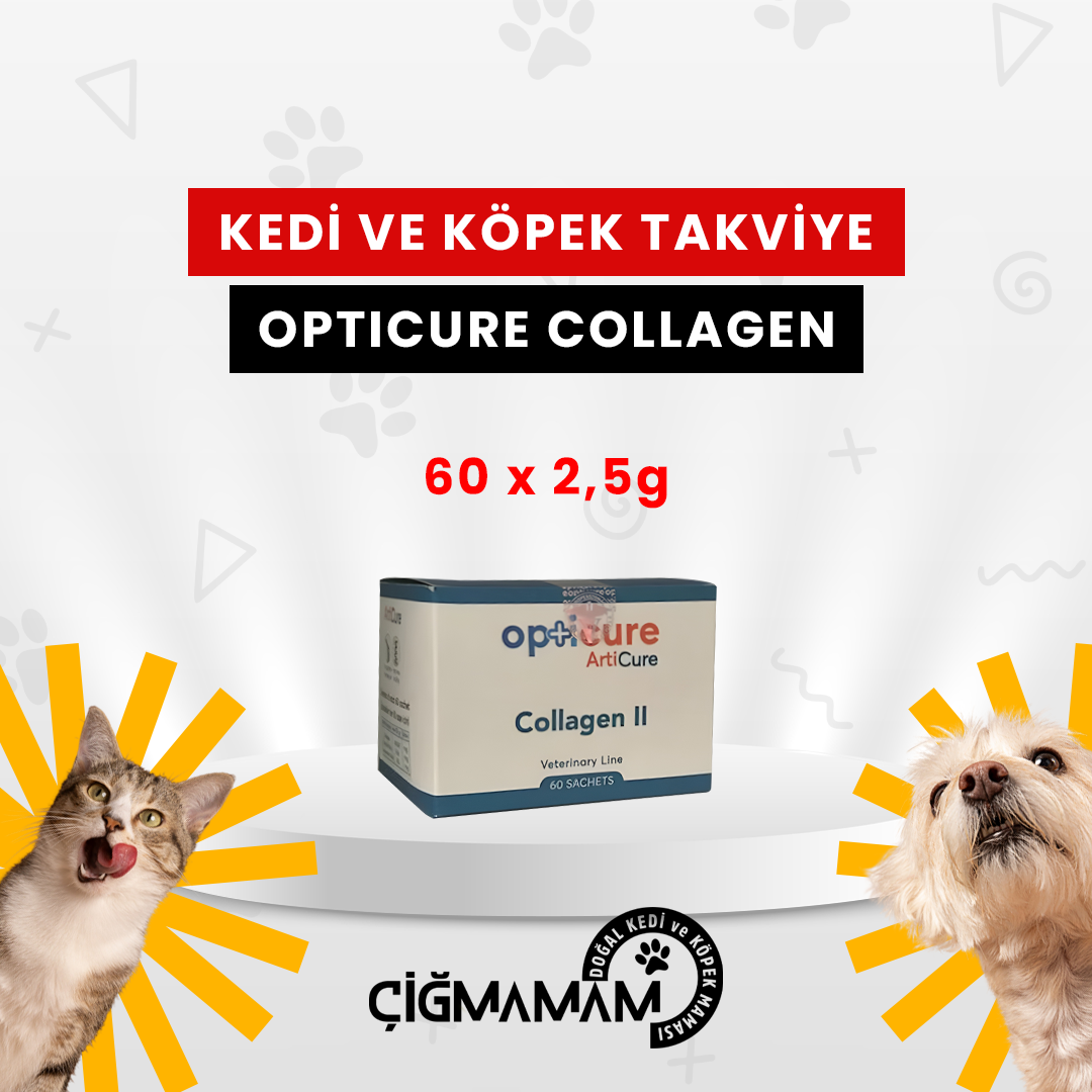 Opticure Collagen 60 Saşe 2,5 gr Köpek ve Kedi Kolajen Takviyesi