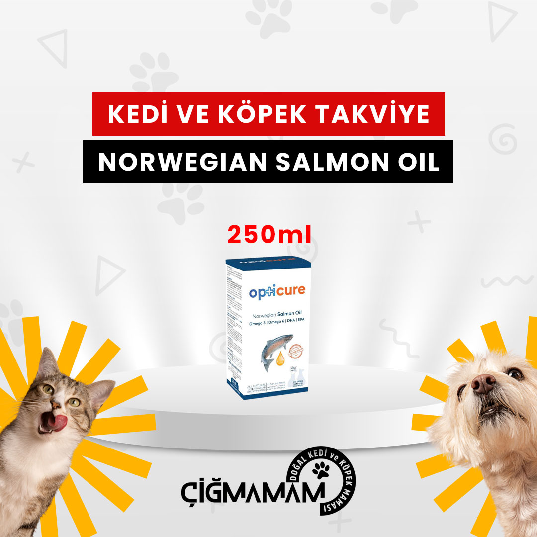 Opticure Norwegian Salmon Oil 250 ml Köpek & Kedi Omega 3 Balık Yağı